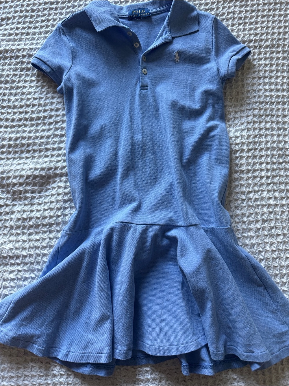 Polo by Ralph Lauren Light Blue Girls' Polo Flared Dress
